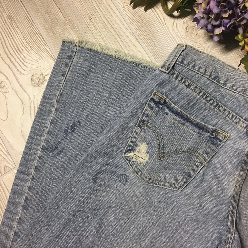 Vintage Destroyed Levi's sketched Jeans Size 5 - Picture 3 of 8